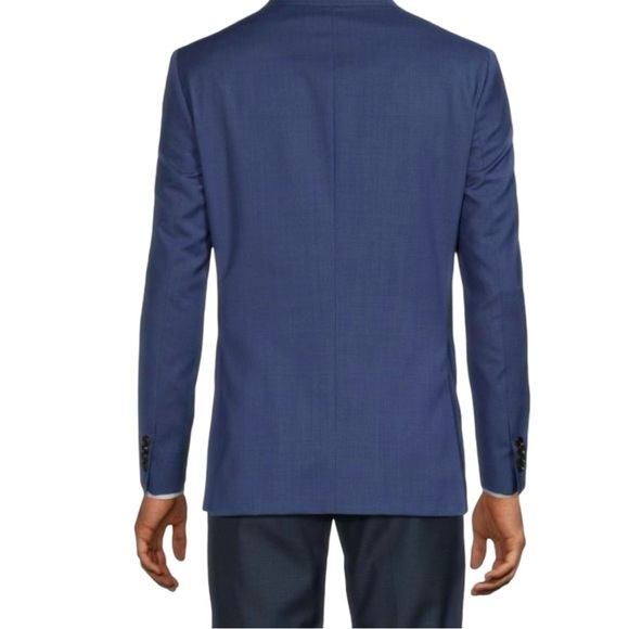 TED BAKER Endurance Jay Modern Fit Wool Blazer Blue 2 Button Size 40 Short - Picture 13 of 15